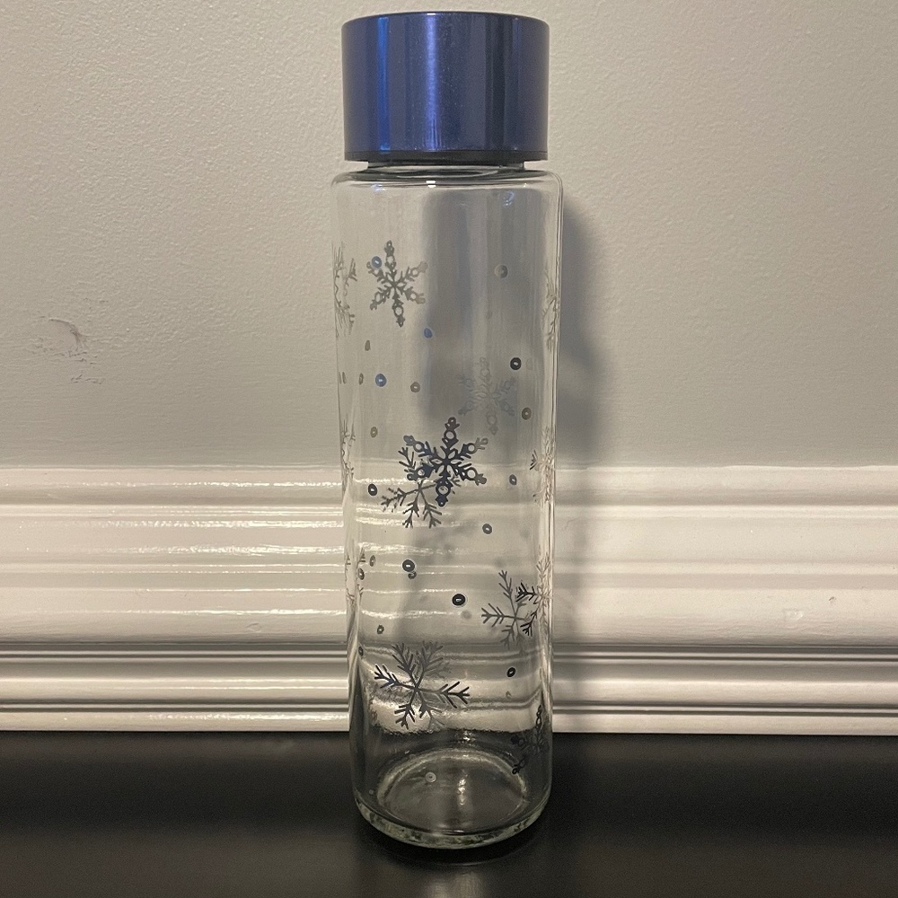 3 for $12: Target snowflake glass water bottle